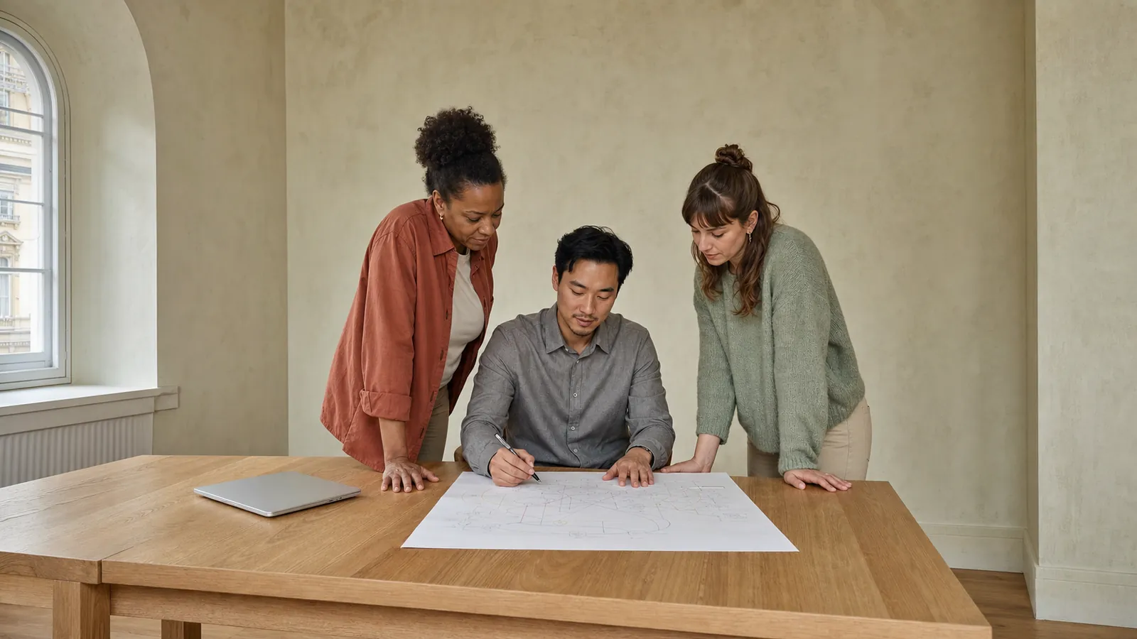 Digital team in a modern working environment